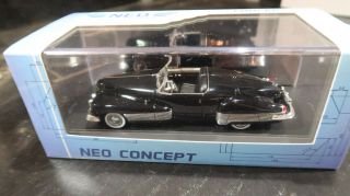 Neo Scale Models 1938 Buick Y - Job Concept Black 1:43 Scale Resin
