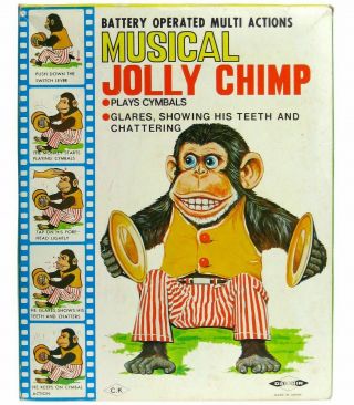 Vintage Daishin Musical Jolly Chimp Toy Story 3 Cymbal Monkey W/tag & Box