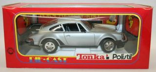 Polistil 1/16 Scale Diecast Model Car - 013349 - Porsche 911 930 Turbo - Silver