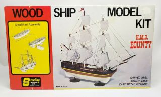 Sterling Models H.  M.  S.  Bounty Wooden Ship Model Kit - See Photos & Details