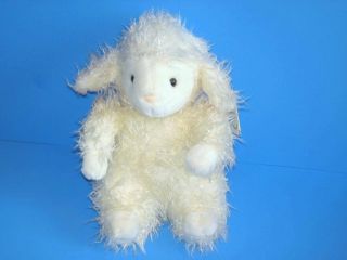 (u14) Caress Soft Pets Russ Curly Shaggy Sheep Lamb Plush Toy With Tags 11 "