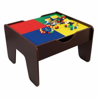 2 In 1 Lego Building Table & Train Set Fun Activity Kids Toddler Play Board Game