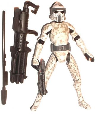 Star Wars Clone Wars Jungle Camo Arf Trooper Figure Cw24 2010 3.  75 " Accessories