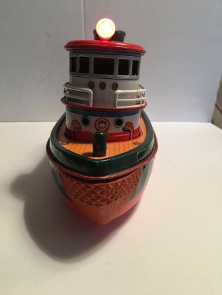 Vintage Bump - n - Go Neptune Tug Boat Modern Toys Japan Battery Operated 1960 ' s 3