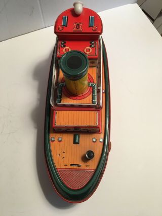 Vintage Bump - n - Go Neptune Tug Boat Modern Toys Japan Battery Operated 1960 ' s 6