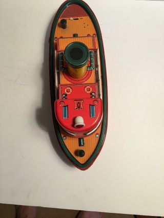 Vintage Bump - n - Go Neptune Tug Boat Modern Toys Japan Battery Operated 1960 ' s 7