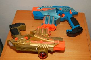 Nerf Phoenix Ltx Lazer Tag Gun Set Of 2 Blue And Gold