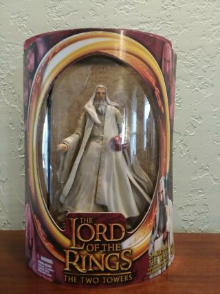 The Lord Of The Rings Fellowship Two Towers Saruman The White Figure Toy Biz
