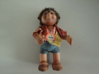Vintage 4 1/2 " Seiff Hedgehog " Macki " With Tags And Button