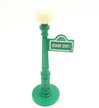 Vintage 70s Fisher Price Sesame Street Lamp Post Sign From Play Family House