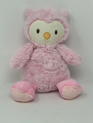 Animal Adventure Plush Owl Soft Stuffed Animal Toy 12 " Pink Cream Lovey 2017