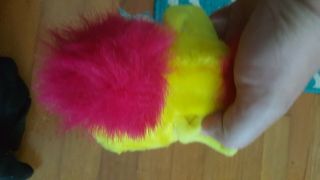 1999 Furby Babies Yellow Blue Pink Fur with Blue Eyes Model 70 - 940 TIGER 3