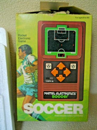Vintage 1978 Mattel Electronics Hand Held SOCCER Game & Instructions. 3