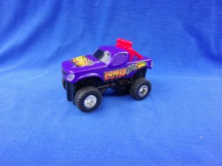 1/43 Scale 4x4 Monster Truck Slot Car Purple W/ Jumbo Tires Power To Burn