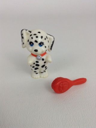 Littlest Pet Shop Happy Puppy Kenner Dalmatian Dog W Brush Tail Wag Vintage 1992
