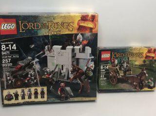 Lego 9469 Lord Of The Rings - Gandalf Arrives And 9471 Lotr Uruk - Hai Army