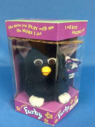 1998 Tiger Electronics Black Furby With Tag,  To Work
