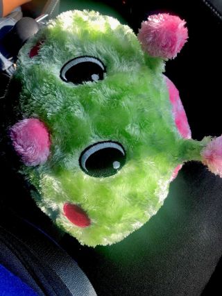 Dandee Pink Green Caterpillar Plush Large Stuffed Animal Pillow