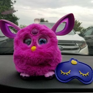 2016 Hasbro Hot Pink Furby Connect Interactive Toy Bluetooth Phone,  Sleep Mask