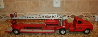 Vintage 1958 Tonka Aerial Ladder Fire Truck Engine Hydraulics Work