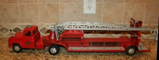 Vintage 1958 Tonka Aerial Ladder Fire Truck Engine Hydraulics Work 3