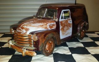 1/18 Scale Diecast Custom Mira 1950 Chevy Panel Van " Daily Driver Barn Find "