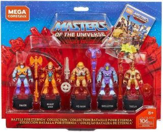 Mega Construx Masters Of The Universe 5 He - Man Skeletor Teela Faker Beast Gdv86
