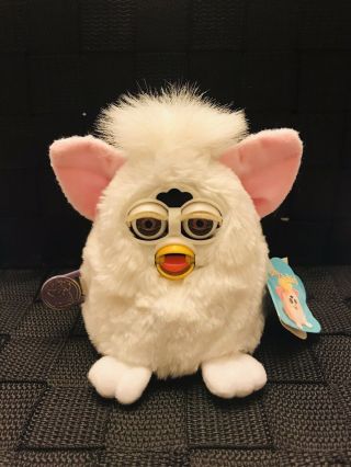 1999 Model 70 - 940 White Furby Baby With Hang Tag