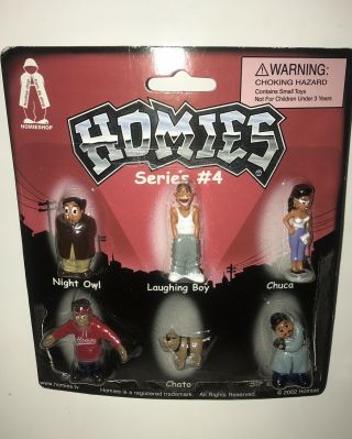 Homies Collectible Figures Series 4 Blister Card Chato Chuca Night Owl Scarecrow