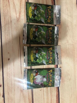 Four Pokemon Jungle Booster Packs - Factory Wizards Of The Coast 1999