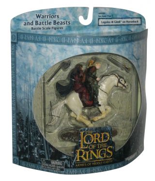 Lord Of The Rings Warriors & Battle Beasts Legolas & Gimli On Horseback Figure