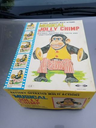 Vintage Daishin Musical Jolly Chimp Toy Story 3 Cymbal Monkey W/tag & Box
