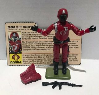 Gi Joe 1985 Crimson Guard W/ Filecard 100 Complete