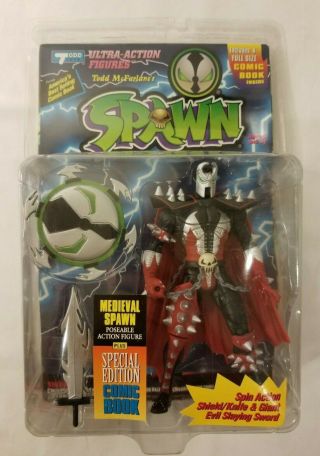 Medieval Spawn Poseable Action Figure Plus Special Edition Comic Book - Nib