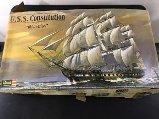 Vintage 1966 Revell Uss Constitution " Old Ironsides " 3 