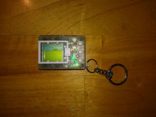 Rare 1997 Bandai Digimon Tamagotchi Keychain Clear