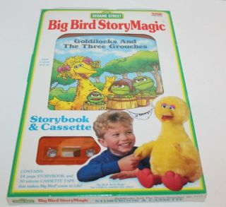 Sesame Street Big Bird Story Magic Storybook & Cassette No.  7117 Goldilocks