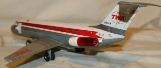 1970s Vtg TWA DC - 9 AIRLINER Tin Battery - Operated Airplane Modern Toys TN Japan 5