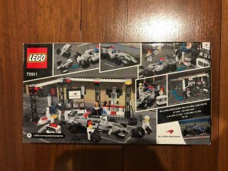 Lego Speed Champions Mclaren Mercedes Pit Stop 75911 Rare Discontinued F1