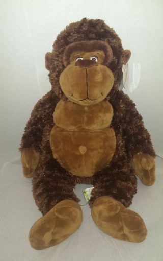 First & Main 24 " Brown Silli Gorilli Gorilla Stuffed Plush W/ Tags Large Monkey