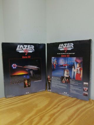 Vintage 1986 Lazer Tag Kits (2) Worlds Of Wonder In Boxes Lights Up