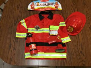 Melissa & Doug Fire Chief Role Play Costume Set Ages 3 - 6 Yrs.