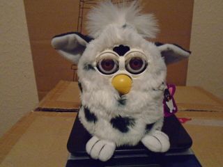 1998 Furby By Tiger Electronics Dalmation White With Black Spots