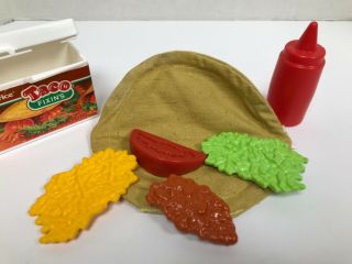 Vintage 2139 Fisher Price FUN WITH FOOD Taco Deluxe 1988 COMPLETE 2