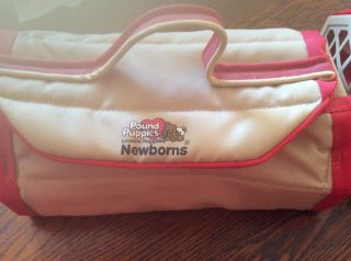 2 Vintage 1986 Tonka Pound Puppies Newborn Carrying Case Carriers /kennels