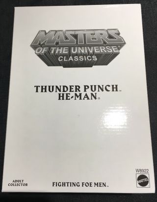 Thunder Punch He - Man Motu Classics Figure Still In Mailer Box Mattel
