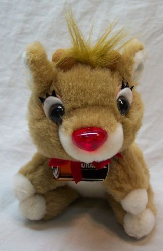 Applause Vintage Rudolph The Red Nosed Reindeer 6 " Plush Stuffed Animal Toy