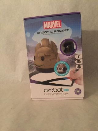 Ozobot Bit Marvel Groot & Rocket Robotics Starter Pack - Nib
