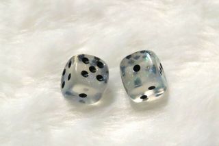 Chessex Borealis Confetti 12mm Six Sided Dice,  2 D6,  Oop