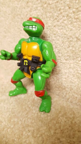 1988 Playmates TMNT Hard Head Teenage Mutant Ninja Turtles Raph Raphael Figure 3
